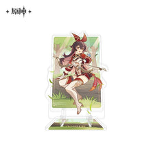 Load image into Gallery viewer, Genshin Impact Genius Invokation TCG Themed Acrylic Phone Holder Preorder
