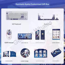 Load image into Gallery viewer, Genshin Impact x Logitech Kamisato Ayaka Gaming Keyboard &amp; Mouse Gift Set Preorder
