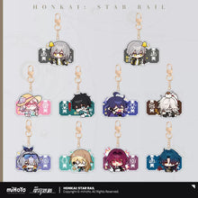 Load image into Gallery viewer, Honkai: Star Rail Pom Pom Exhibition Hall Themed Acrylic Keychain
