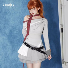 Load image into Gallery viewer, Genshin Impact Tartaglia/Childe Themed Off-Shoulder Long Sleeve Knit Top Preorder
