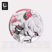 Load image into Gallery viewer, Zenless Zone Zero Krampus Compliance Authority Cinema Themed Reflective Character Badge Preorder
