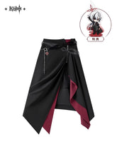 Load image into Gallery viewer, Genshin Impact Arlecchino Themed Irregular Skirt Preorder
