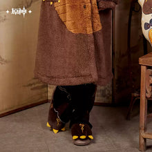Load image into Gallery viewer, Genshin Impact Zhongli Themed Rex Lapis Plush Slippers Preorder
