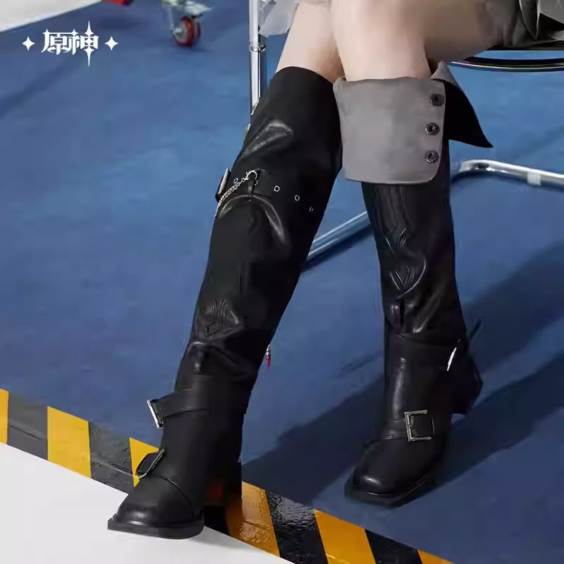 Genshin Impact Tartaglia/Childe Themed Over-The-Knee Fold-Up Boots Preorder