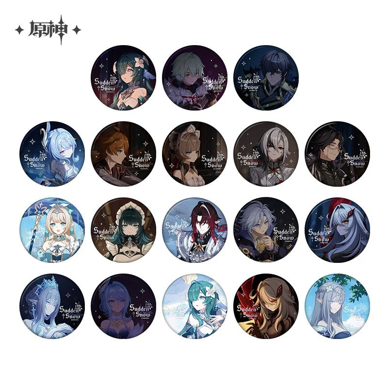 Genshin Impact Sudden Snow Themed Badge Blind Box Preorder