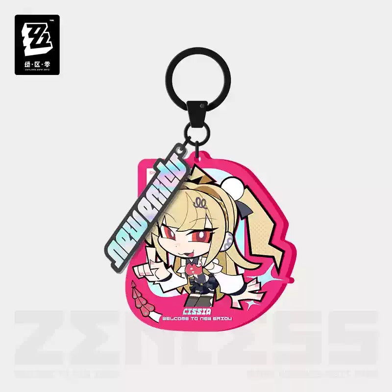 Zenless Zone New Eridu Themed Metropolitan Order Division Chibi Character Keychain Preorder