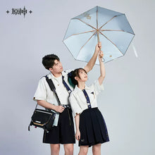 Load image into Gallery viewer, Genshin Impact Kamisato Ayaka Themed Folding Umbrella
