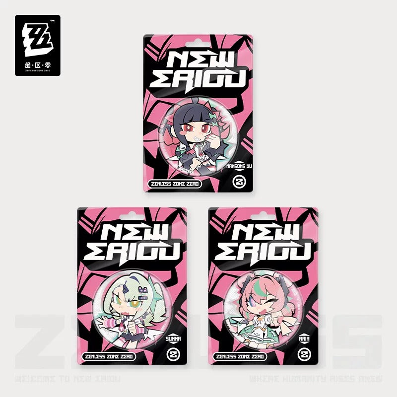 Zenless Zone New Eridu Themed Zero Angels of Delusion Chibi Character Badge Preorder