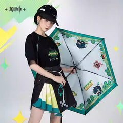 Genshin Impact Kinich Themed Folding Umbrella Preorder