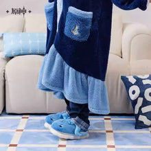 Load image into Gallery viewer, Genshin Impact Neuvillette Themed Plush Home Slippers Preorder
