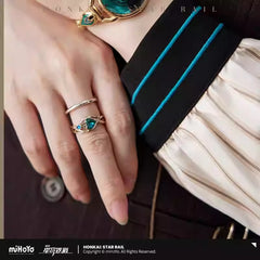 Honkai: Star Rail Aventurine Themed Ring Set