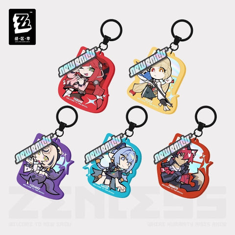 Zenless Zone Zero New Eridu Themed Spook Shack Acrylic Chibi Character Keychain Preorder