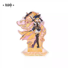 Load image into Gallery viewer, Genshin Impact Summertide Scales and Tales Themed Badge and Acrylic Character Stand Preorder
