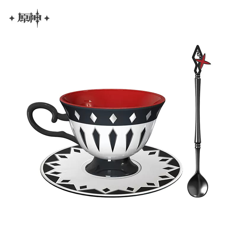 Genshin Impact Dire Balemoon Arlecchino Themed Afternoon Tea Cup Set