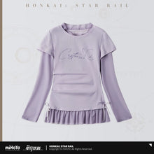 Load image into Gallery viewer, Honkai: Star Rail Castorice Themed Faux Two-Piece T-Shirt Preorder
