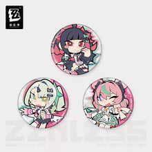 Load image into Gallery viewer, Zenless Zone New Eridu Themed Zero Angels of Delusion Chibi Character Badge Preorder
