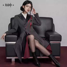 Load image into Gallery viewer, Genshin Impact Arlecchino Themed Long Casual Jacket Preorder
