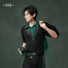 Load image into Gallery viewer, Genshin Impact Alhaitham Themed Faux Two-Piece Knit Sweater Preorder
