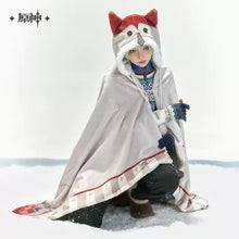 Load image into Gallery viewer, Genshin Impact Alyosha Themed Shawl Blanket and Gloves
