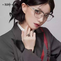 Genshin Impact Arlecchino Themed Necklace and Ring Set Preorder