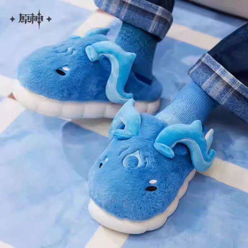 Genshin Impact Neuvillette Themed Plush Home Slippers Preorder
