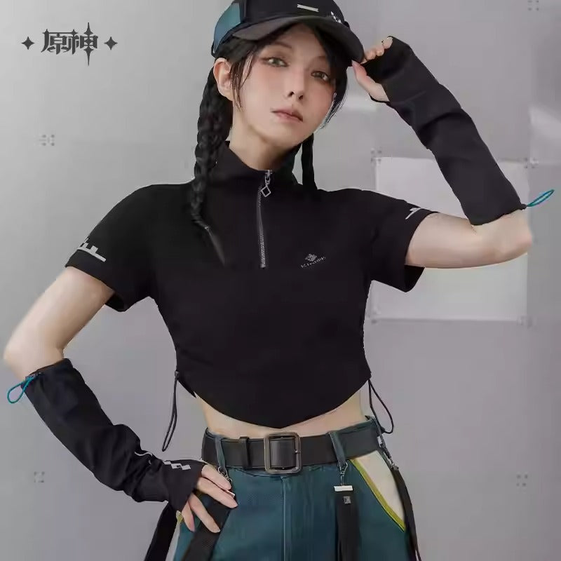 Genshin Impact Kinich Themed Half Zipper T-Shirt Preorder