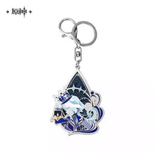 Load image into Gallery viewer, Genshin Impact All the World&#39;s A Stage Furina Quicksand Metal Keychain Preorder
