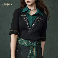 Load image into Gallery viewer, Genshin Impact Alhaitham Themed Faux Two-Piece Knit Sweater Preorder
