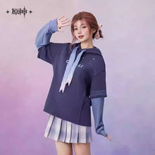 Load image into Gallery viewer, Genshin Impact Citlali Themed Faux Two-Piece Hooded Sweatshirt Preorder
