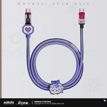 Load image into Gallery viewer, Honkai: Star Rail Silver Wolf Treasure Pixel Themed Fast Charging Adapter and Cable Preorder
