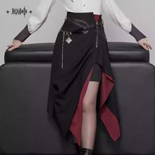 Load image into Gallery viewer, Genshin Impact Arlecchino Themed Irregular Skirt Preorder
