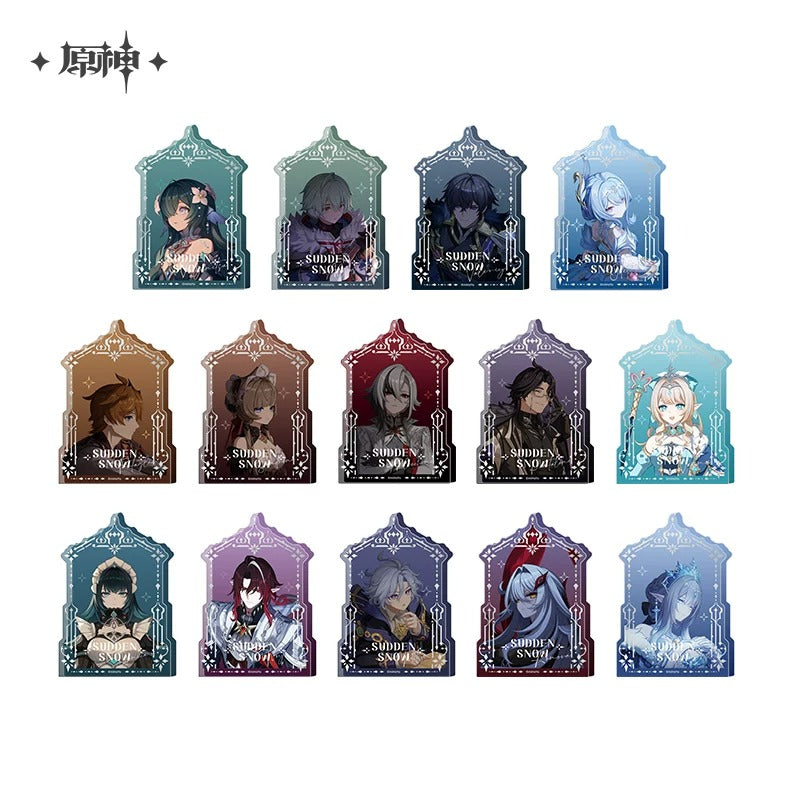 Genshin Impact Sudden Snow Themed Thick Acrylic Ornament Preorder