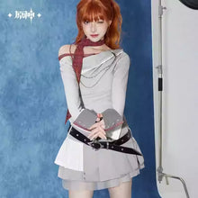 Load image into Gallery viewer, Genshin Impact Tartaglia/Childe Themed Off-Shoulder Long Sleeve Knit Top Preorder
