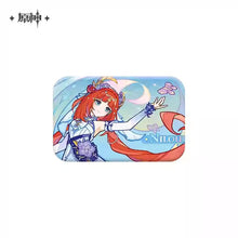 Load image into Gallery viewer, Genshin Impact Summertide Scales and Tales Themed Badge and Acrylic Character Stand Preorder
