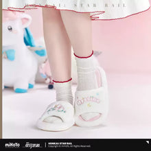 Load image into Gallery viewer, Honkai: Star Rail Hyacine Themed Plush Slippers Preorder
