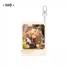 Load image into Gallery viewer, Genshin Impact Destined Day Themed Acrylic Character Keychain Preorder
