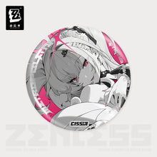 Load image into Gallery viewer, Zenless Zone Zero Metropolitan Order Division Cinema Themed Reflective Character Badge Preorder
