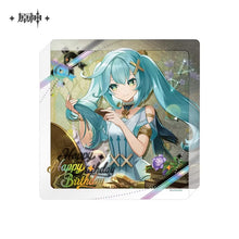 Load image into Gallery viewer, Genshin Impact Destined Day Themed 2025 Thick Acrylic Character Coaster Preorder
