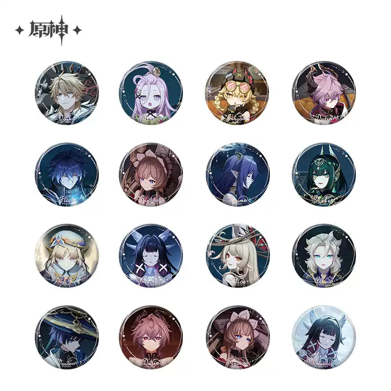 Genshin Impact Moonlit Ballad Of The Night Themed Badge Blind Box Preorder