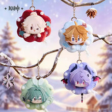 Load image into Gallery viewer, Genshin Impact Leisurely Winter Themed Plush Keychain Preorder
