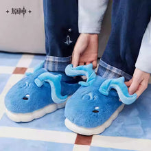 Load image into Gallery viewer, Genshin Impact Neuvillette Themed Plush Home Slippers Preorder
