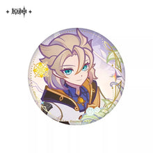 Load image into Gallery viewer, Genshin Impact Fangxin Listening Time Themed Badge and Acrylic Square Tile Preorder
