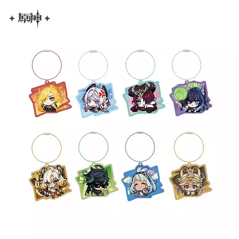 Genshin Impact Natlan Emoticon Character Acrylic Keychain Preorder