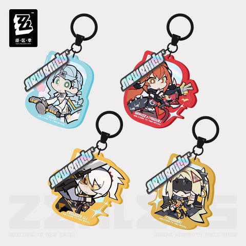 Zenless Zone Zero New Eridu Themed Obol Squad Acrylic Chibi Character Keychain Preorder
