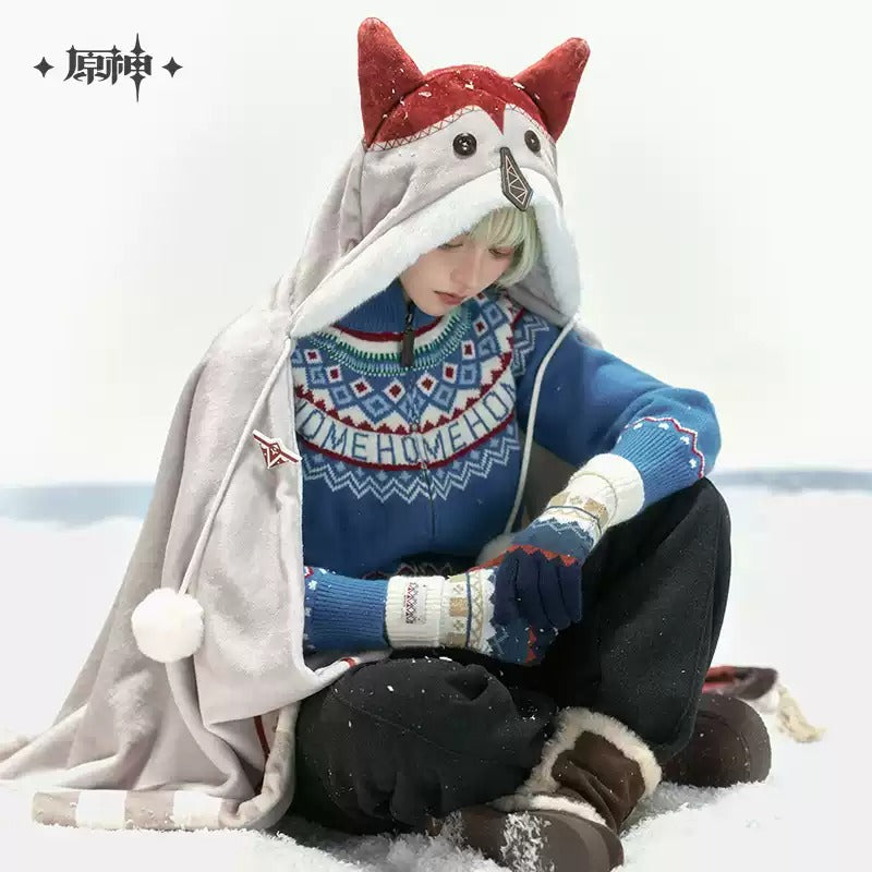 Genshin Impact Alyosha Themed Shawl Blanket and Gloves
