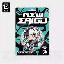 Load image into Gallery viewer, Zenless Zone Zero New Eridu Themed Krampus Compliance Authority Chibi Character Badge Preorder
