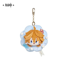 Load image into Gallery viewer, Genshin Impact Leisurely Winter Themed Plush Keychain Preorder
