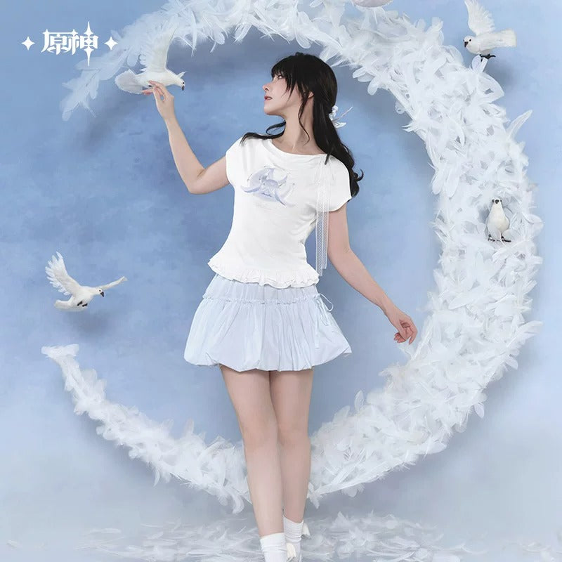 Genshin Impact Columbina Themed Slim Fit Short Sleeve T-Shirt Preorder