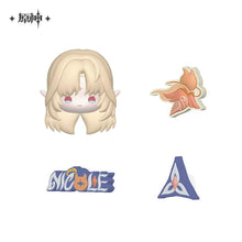 Load image into Gallery viewer, Genshin Impact Aurora Party Themed Vinyl Croc Accessories Preorder

