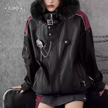 Load image into Gallery viewer, Genshin Impact Wriothesley Themed Padded Hooded Jacket Preorder
